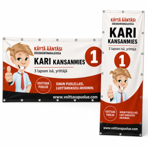 Vaalibanderolli, omavalintainen koko